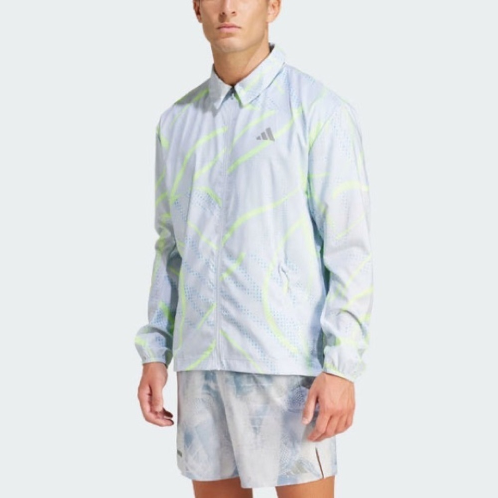 NWT Adidas Running Jacket FullZip Reflective Aeroready Size S